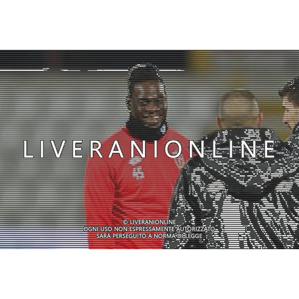 Alessio Marini/LM - Vicenza vs Monza - Italian Football Championship League BKT 2020/2021 09 February 2021 - vicenza, Italy Photo showing: warm up of Mario Balotelli (AC Monza) @LM/Alessio Marini/AGENZIA ALDO LIVERANI SAS