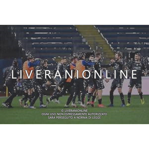 Lisa Guglielmi/LM - Empoli FC vs Pescara Calcio - Italian Football Championship League BKT 2020/2021 09 February 2021 - Carlo Castellani stadium, empoli, Italy Photo showing: Empoli players celebrate after the goal of Andrea La Mantia (Empoli) @LM/Lisa Guglielmi/AGENZIA ALDO LIVERANI SAS