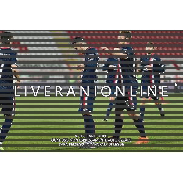 Alessio Marini/LM - Vicenza vs Monza - Italian Football Championship League BKT 2020/2021 09 February 2021 - vicenza, Italy Photo showing: Dany Mota (AC Monza) celebrates after scoring the 0-1 goal @LM/Alessio Marini/AGENZIA ALDO LIVERANI SAS
