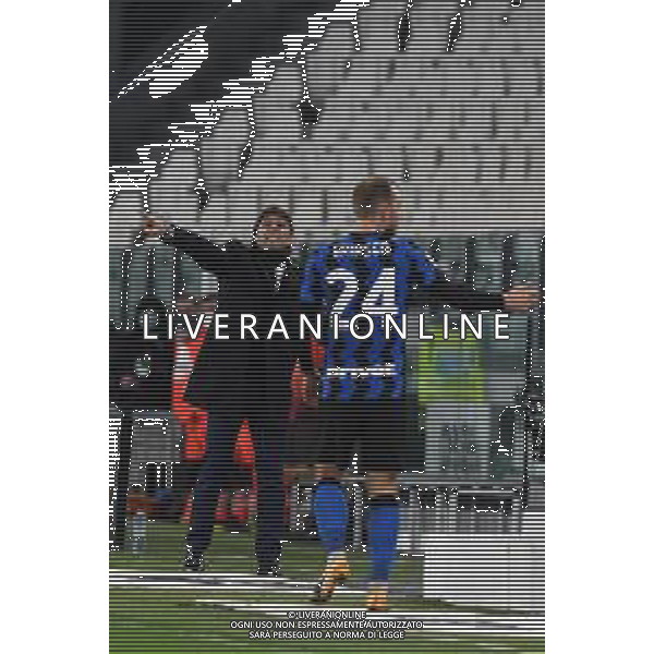 Torino 09.02.2021 Allianz Stadium Juventus vs Inter Semifinale Ritorno Coppa Italia Tim 2020/2021/2020 ©Viganti/Agenzia Aldo Liverani Nella foto: antonio conte e christian eriksen ©Viganti/AGENZIA ALDO LIVERANI SAS