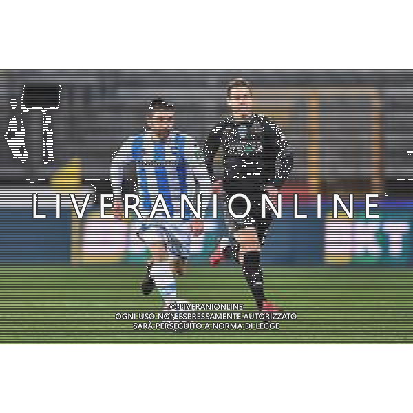 Lisa Guglielmi/LM - Empoli FC vs Pescara Calcio - Italian Football Championship League BKT 2020/2021 09 February 2021 - Carlo Castellani stadium, empoli, Italy Photo showing: Massimiliano Busellato (Pescara) and Leo Stulac (Empoli) @LM/Lisa Guglielmi AG ALDO LIVERANI SAS