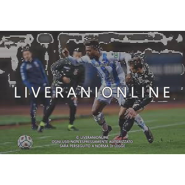 Lisa Guglielmi/LM - Empoli FC vs Pescara Calcio - Italian Football Championship League BKT 2020/2021 09 February 2021 - Carlo Castellani stadium, empoli, Italy Photo showing: Jose Machin (Pescara) and Leo Stulac (Empoli) @LM/Lisa Guglielmi AG ALDO LIVERANI SAS