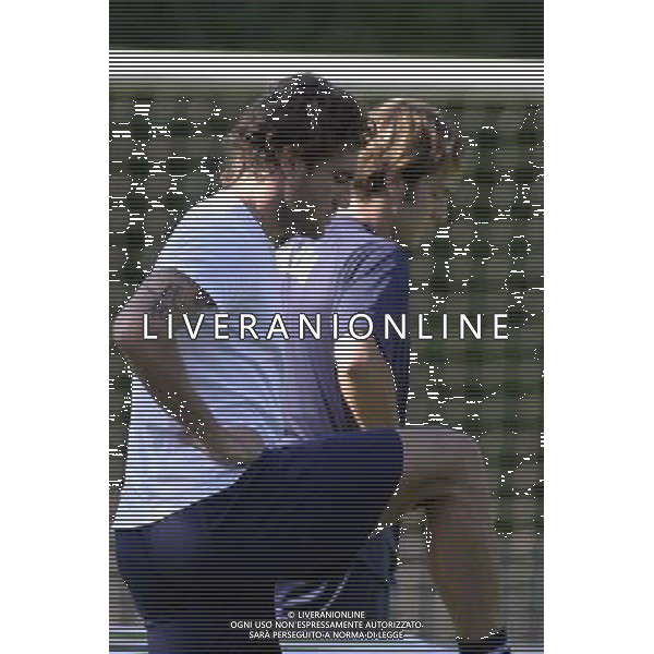 Coverciano 30 agosto 2005 Ritiro e allenamento nazionale italiana nella foto: Gilardino Alberto e Vieri Christian foto Gianni Nucci / Ag. Aldo Liverani