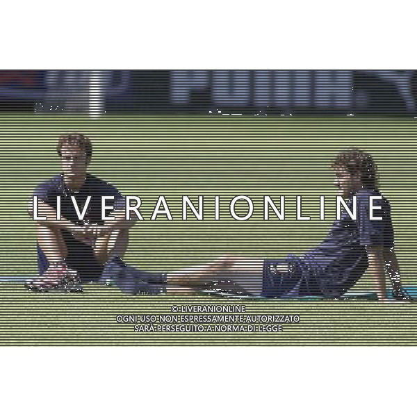 Coverciano 30 agosto 2005 Ritiro e allenamento nazionale italiana nella foto: Vieri Christian e Gilardino Alberto foto Gianni Nucci / Ag. Aldo Liverani