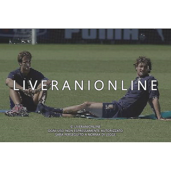 Coverciano 30 agosto 2005 Ritiro e allenamento nazionale italiana nella foto: Vieri Christian e Gilardino Alberto foto Gianni Nucci / Ag. Aldo Liverani