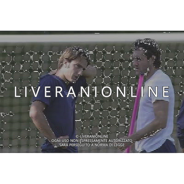 Coverciano 30 agosto 2005 Ritiro e allenamento nazionale italiana nella foto: Vieri Christian e Gilardino Alberto foto Gianni Nucci / Ag. Aldo Liverani