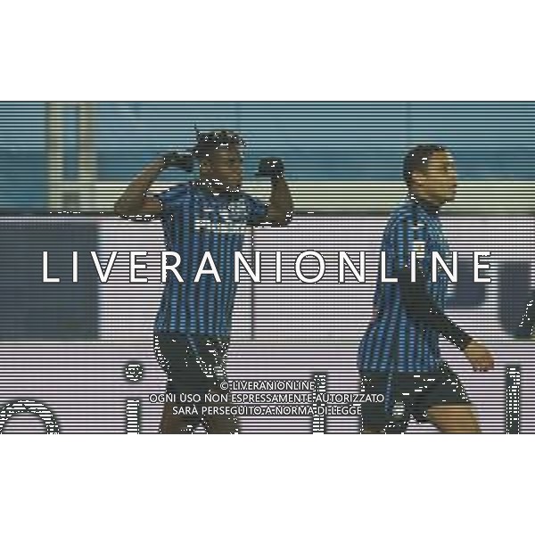 Atalanta-Napoli Coppa Italia 2020/2021 Semifinale di ritorno Bergamo, 10 Febbraio 2021 Nella foto: Duvan Zapata esulta dopo il gol dell\'1-0 Ph. Soli - Ag. Aldo Liverani/AGENZIA ALDO LIVERANI SAS