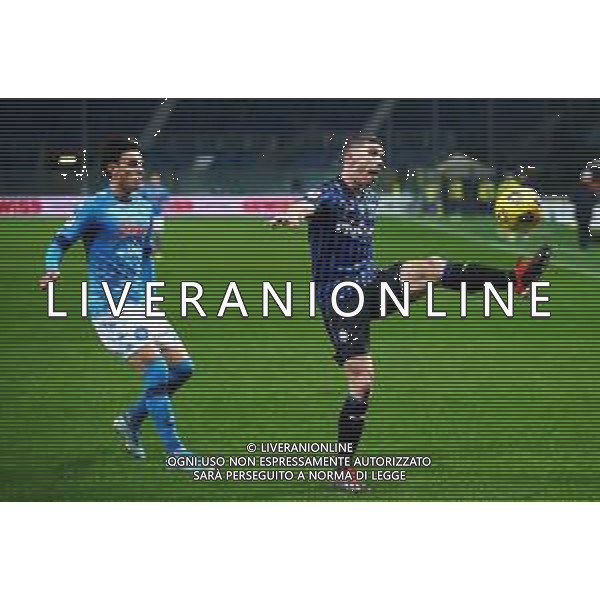 Atalanta-Napoli Coppa Italia 2020/2021 Semifinale di ritorno Bergamo, 10 Febbraio 2021 Nella foto: Eljif Elmas e Robin Gosens Ph. Soli - Ag. Aldo Liverani/AGENZIA ALDO LIVERANI SAS
