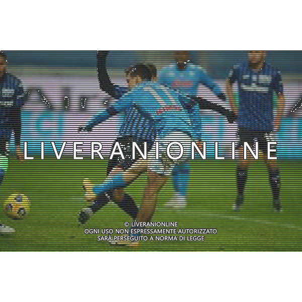 Atalanta-Napoli Coppa Italia 2020/2021 Semifinale di ritorno Bergamo, 10 Febbraio 2021 Nella foto: Hirving Lozano realizza il gol del 2-1 Ph. Soli - Ag. Aldo Liverani/AGENZIA ALDO LIVERANI SAS