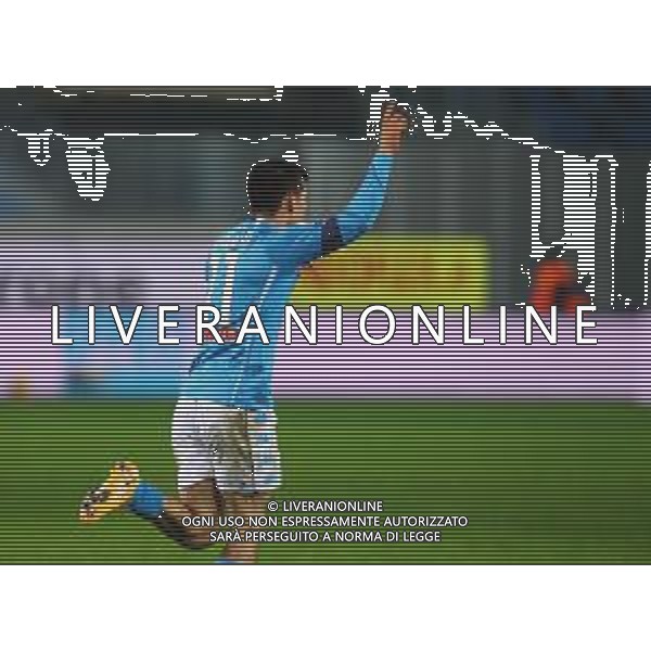 Atalanta-Napoli Coppa Italia 2020/2021 Semifinale di ritorno Bergamo, 10 Febbraio 2021 Nella foto: Hirving Lozano esulta dopo il gol del 2-1 Ph. Soli - Ag. Aldo Liverani/AGENZIA ALDO LIVERANI SAS