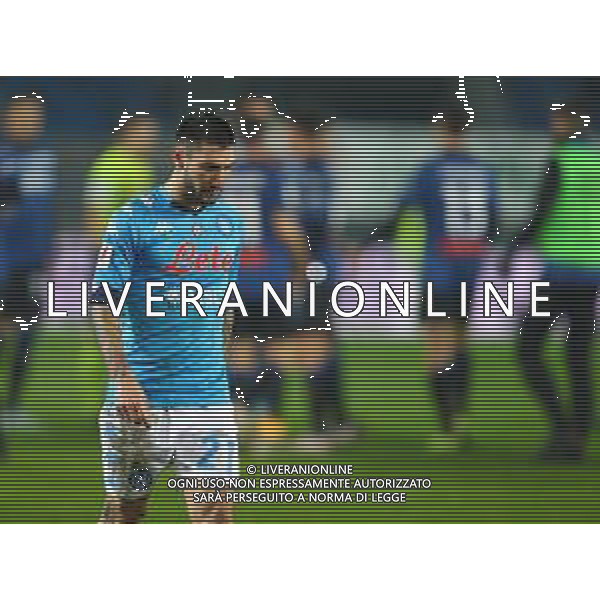 Atalanta-Napoli Coppa Italia 2020/2021 Semifinale di ritorno Bergamo, 10 Febbraio 2021 Nella foto: delusione Matteo Politano a fine gara Ph. Soli - Ag. Aldo Liverani/AGENZIA ALDO LIVERANI SAS