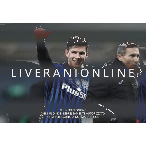 Atalanta-Napoli Coppa Italia 2020/2021 Semifinale di ritorno Bergamo, 10 Febbraio 2021 Nella foto: Matteo Pessina esulta a fine gara Ph. Soli - Ag. Aldo Liverani/AGENZIA ALDO LIVERANI SAS