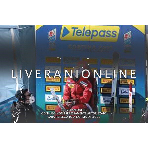 Luca Tedeschi/LM - 2021 FIS Alpine World SKI Championships - Super G - Women - alpine ski race 11 February 2021 - Olympia delle Tofane, cortina (bl), Italy Photo showing: Lara GUT-BEHRAMI (SUI) @LM/Luca Tedeschi AG ALDO LIVERANI SAS