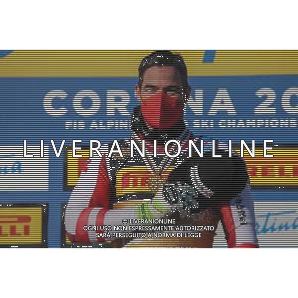 Luca Tedeschi/LM - 2021 FIS Alpine World SKI Championships - Super G - Men - alpine ski race 11 February 2021 - Olympia delle Tofane, cortina (bl), Italy Photo showing: Vincent KRIECHMAYR (AUT) @LM/Luca Tedeschi AG ALDO LIVERANI SAS
