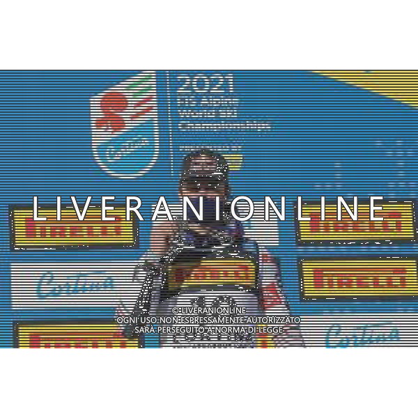 Sergio Bisi/LM - 2021 FIS Alpine World SKI Championships - Super G - Men - alpine ski race 11 February 2021 - Olympia delle Tofane, cortina (bl), Italy Photo showing: PINTURAULT Alexis (FRA) BRONZE MEDAL @LM/Sergio Bisi/AGENZIA ALDO LIVERANI SAS