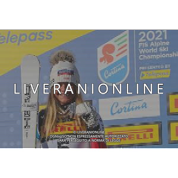 Sergio Bisi/LM - 2021 FIS Alpine World SKI Championships - Super G - Women - alpine ski race 11 February 2021 - Olympia delle Tofane, cortina (bl), Italy Photo showing: SUTER Corinne (SUI) SILVER MEDAL @LM/Sergio Bisi/AGENZIA ALDO LIVERANI SAS