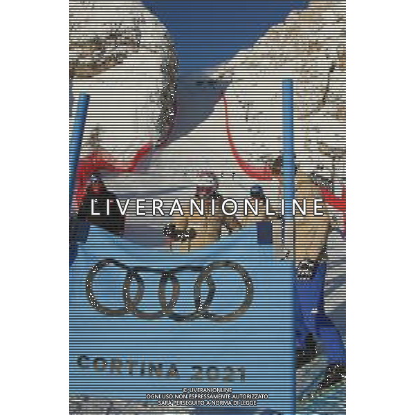 Sergio Bisi/LM - 2021 FIS Alpine World SKI Championships - Super G - Women - alpine ski race 11 February 2021 - Olympia delle Tofane, cortina (bl), Italy Photo showing: BASSINO Marta (ITA) @LM/Sergio Bisi AG ALDO LIVERANI SAS