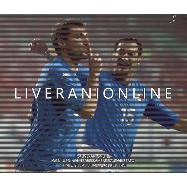 MONDIALI CALCIO DAEJEON (COREA DEL SUD) 18/06/2002 COREA DEL SUD ITALIA NELLA FOTO ESULTANZA DOPO IL GOL DI CHRISTIAN VIERI CON MARK IULIANO AGENZIA ALDO LIVERANI SAS