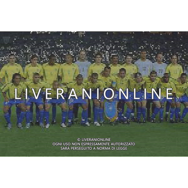 YOKOHAMA (GIAPPONE) 30/06/2002 FINALE MONDIALI CALCIO 2002 GERMANIA - BRASILE NELLA FOTO FORMAZIONE BRASILE AGENZIA ALDO LIVERANI SAS