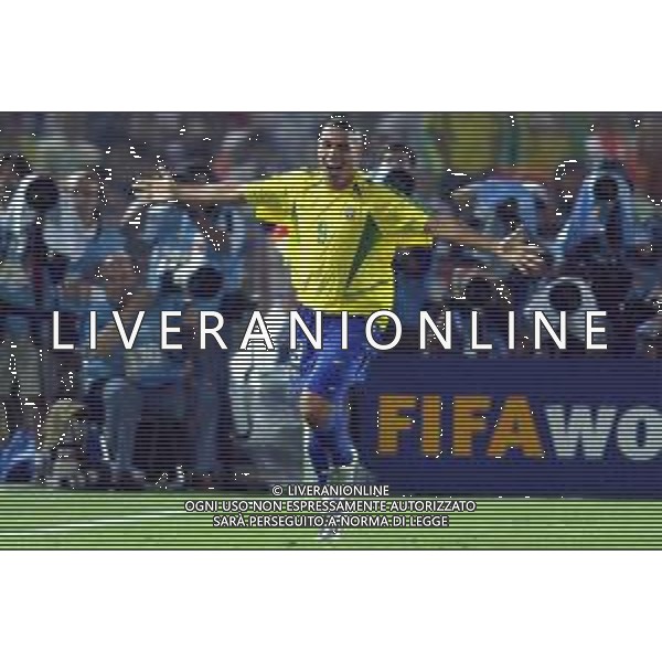 YOKOHAMA (GIAPPONE) 30/06/2002 FINALE MONDIALI CALCIO 2002 GERMANIA - BRASILE NELLA FOTO RONALDO ESULTANZA AGENZIA ALDO LIVERANI SAS