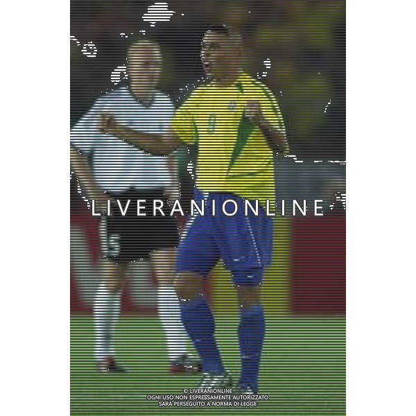 YOKOHAMA (GIAPPONE) 30/06/2002 FINALE MONDIALI CALCIO 2002 GERMANIA - BRASILE NELLA FOTO RONALDO ESULTANZA AGENZIA ALDO LIVERANI SAS