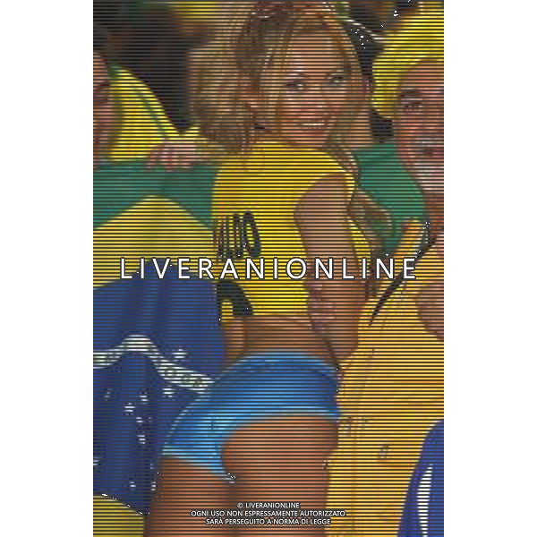 YOKOHAMA (GIAPPONE) 30/06/2002 FINALE MONDIALI CALCIO 2002 GERMANIA - BRASILE NELLA FOTO TIFOSI BRASILE AGENZIA ALDO LIVERANI SAS