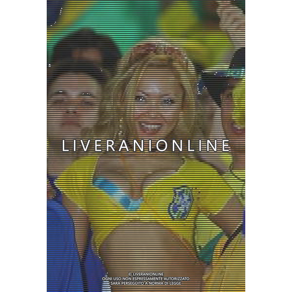 YOKOHAMA (GIAPPONE) 30/06/2002 FINALE MONDIALI CALCIO 2002 GERMANIA - BRASILE NELLA FOTO TIFOSI BRASILE AGENZIA ALDO LIVERANI SAS