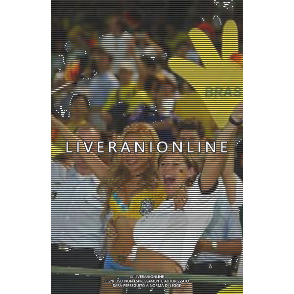 YOKOHAMA (GIAPPONE) 30/06/2002 FINALE MONDIALI CALCIO 2002 GERMANIA - BRASILE NELLA FOTO TIFOSI BRASILE AGENZIA ALDO LIVERANI SAS