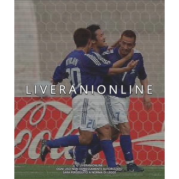 mondiali korea giappone 2002 osaka 14/06/02 tunisia giappone nella foto esultanza nakata hidetoshi Agenzia aldo liverani Sas