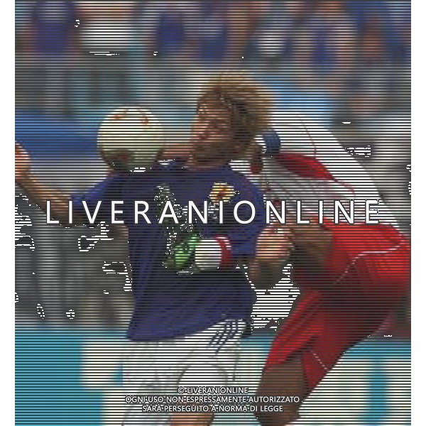 mondiali korea giappone 2002 osaka 14/06/02 tunisia giappone nella foto morioka ryuzo Agenzia aldo liverani Sas
