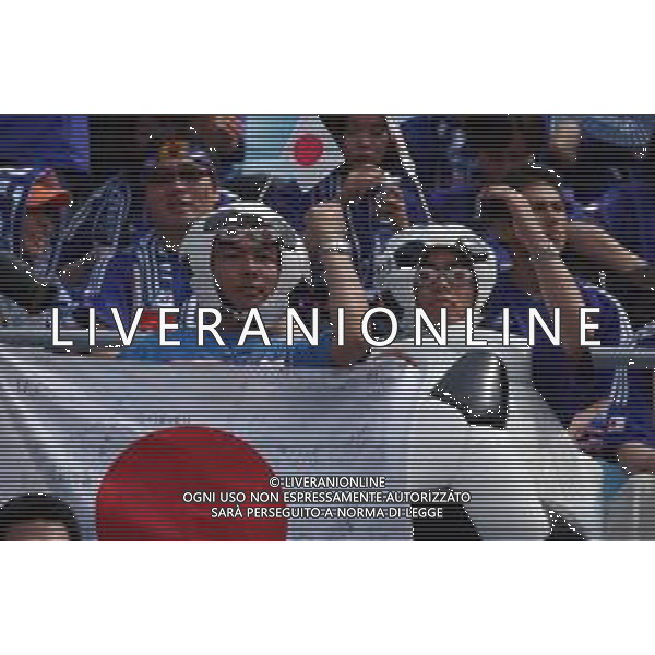mondiali korea giappone 2002 osaka 14/06/02 tunisia giappone nella foto tifosi giappone Agenzia aldo liverani Sas