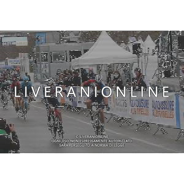 12-02-2021 Tour De La Provence; Tappa 02 Cassis - Manosque; 2021, Deceuninck - Quick Step; 2021, Trek - Segafredo; Ballerini, Davide; Ciccone, Giulio; Manosque; ©SIROTTI /AGENZIA ALDO LIVERANI SAS