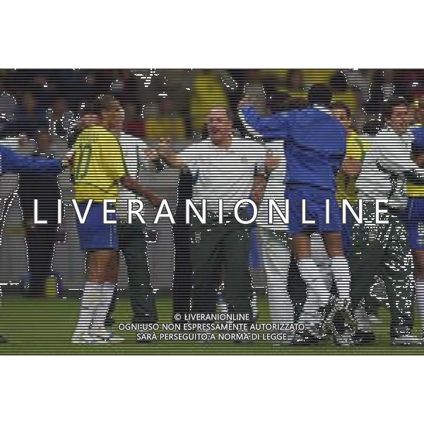 Saitama (GIAPPONE) 26/06/2002 MONDIALI DI CALCIO FIFA World Cup 2002 BRASILE - TURCHIA 1-0 - SEMIFINALE nella foto abbracci a fine gara - esultanza brasile luiz felipe scolari e rivaldo Agenzia Aldo Liverani Sas