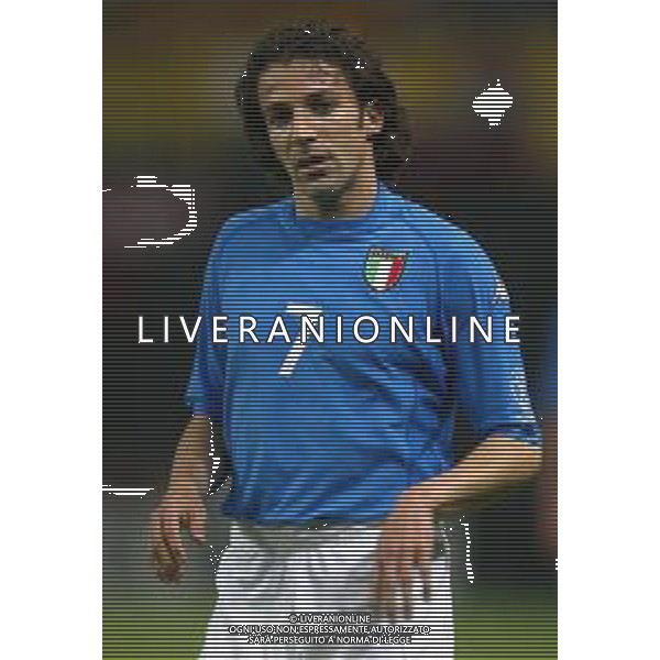 Mondiali calcio 2002 Corea-Giappone Nazionale italiana calcio 2002 nella foto del piero alessandro Agenzia Aldo Liverani Sas