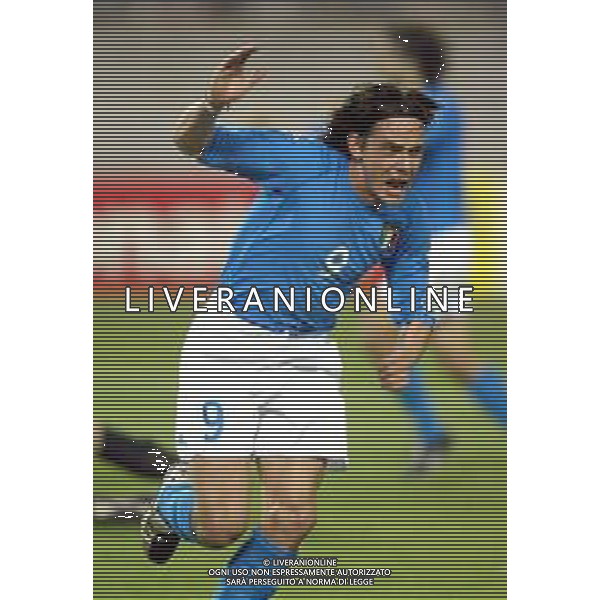 MONDIALI COREA E GIAPPONE 2002 NAZIONALE ITALIANA DI CALCIO NELLA FOTO INZAGHI FILIPPO ESULTANZA Agenzia Aldo Liverani Sas