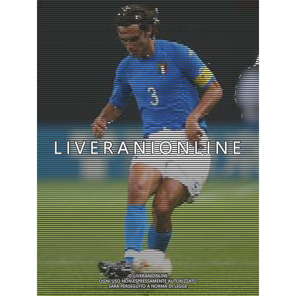 Mondiali calcio 2002 Corea-Giappone Nazionale italiana calcio 2002 nella foto maldini paolo Agenzia Aldo Liverani Sas