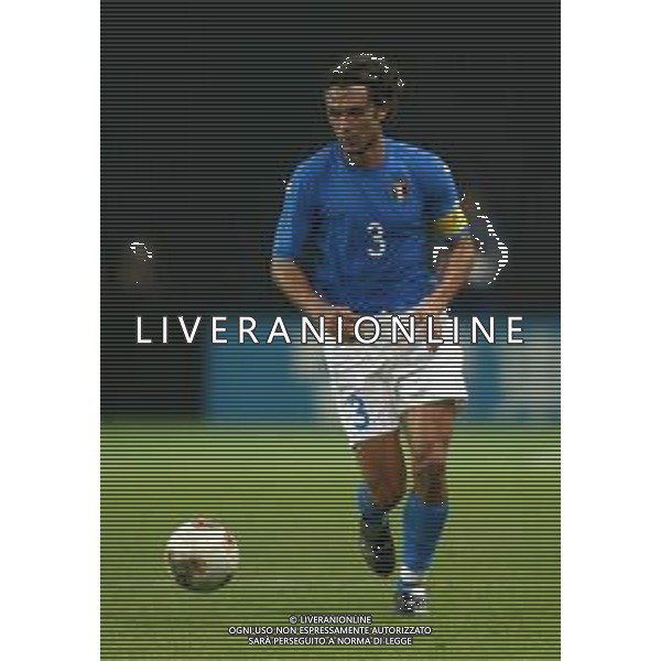 Mondiali calcio 2002 Corea-Giappone Nazionale italiana calcio 2002 nella foto maldini paolo Agenzia Aldo Liverani Sas