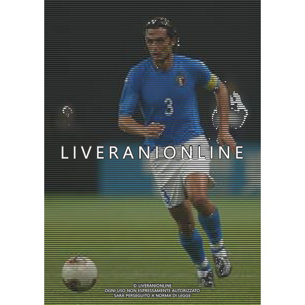 Mondiali calcio 2002 Corea-Giappone Nazionale italiana calcio 2002 nella foto maldini paolo Agenzia Aldo Liverani Sas