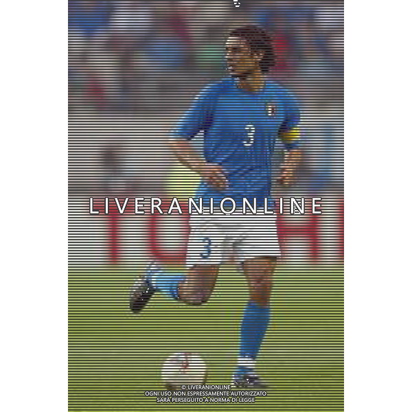 MONDIALI COREA E GIAPPONE 2002 NAZIONALE ITALIANA DI CALCIO NELLA FOTO MALDINI PAOLO Agenzia Aldo Liverani Sas