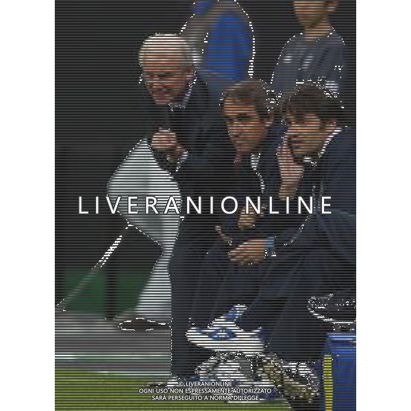 Mondiali calcio 2002 Corea-Giappone Nazionale italiana calcio 2002 nella foto allenatore trapattoni GIOVANNI con PIETRO GHEDIN Agenzia Aldo Liverani Sas