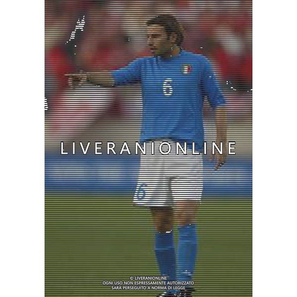 Mondiali calcio 2002 Corea-Giappone Nazionale italiana calcio 2002 nella foto ZANETTI CRISTIANO Agenzia Aldo Liverani Sas