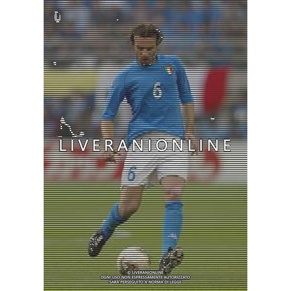 MONDIALI COREA E GIAPPONE 2002 NAZIONALE ITALIANA DI CALCIO NELLA FOTO ZANETTI CRISTIANO Agenzia Aldo Liverani Sas
