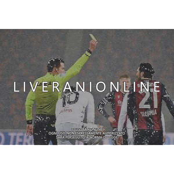 BOLOGNA - BENEVENTO CAMPIONATO CALCIO SERIE A TIM 12.02.2021 NELLA FOTO ROBERTO SORIANO AMMONITO DALL\'ARBITRO ©ROBERTO VILLANI /AGENZIA ALDO LIVERANI SAS