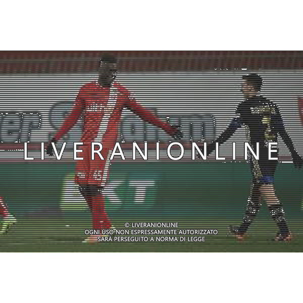 © TVRG Mario Balotelli (Monza) e sulla DFX Samuele Birindelli (Pisa) Monza vs Pisa Campionato Serie BKT - 23a giornata Monza 12-02-2021 U-Power Stadium foto Roberto Garavaglia/ag. Aldo Liverani sas