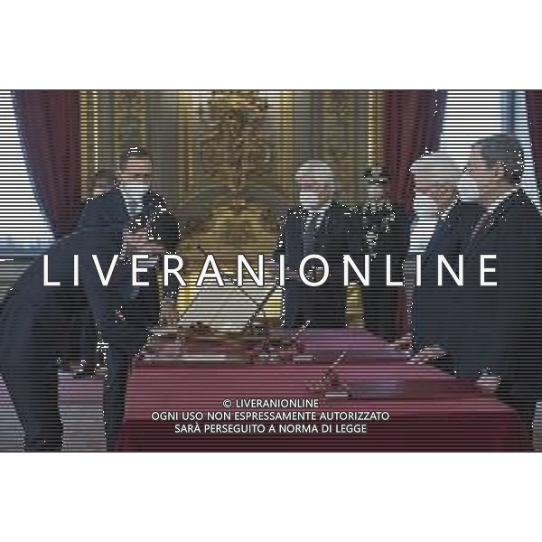 Roma - Il Presidente della Repubblica Sergio Mattarella e il Presidente del Consiglio Mario Draghi durante il giuramento del Ministro della salute, Onorevole Roberto Speranza, oggi 13 febbraio 2021. (Foto di Francesco Ammendola - Ufficio per la Stampa e la Comunicazione della Presidenza della Repubblica) AG ALDO LIVERANI SAS
