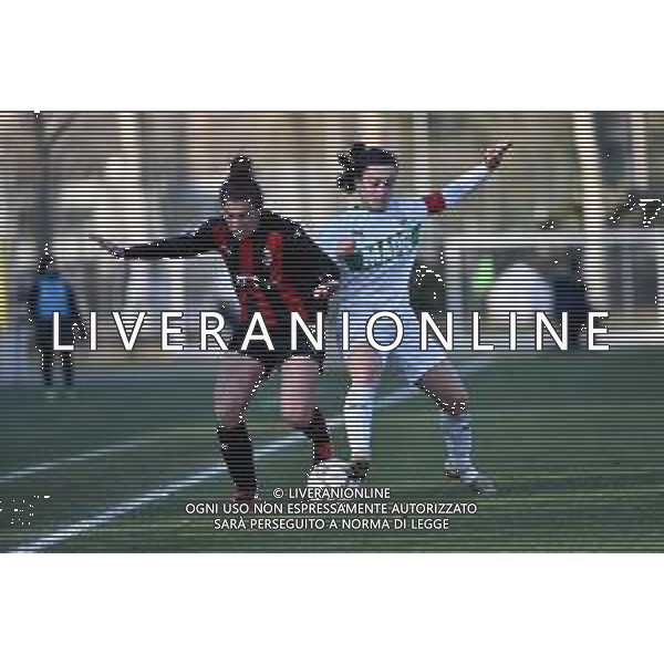 © TVRG Valentina Bergamaschi (Milan) e Valeria Pirone (Sassuolo) Milan Women vs Sassuolo Calcio Femminile Coppa Italia Femminile quarti di finale - gara di ritorno Milano 13-02-2021 centro sportivo Peppino Vismara foto Roberto Garavaglia/ag. Aldo Liverani sas