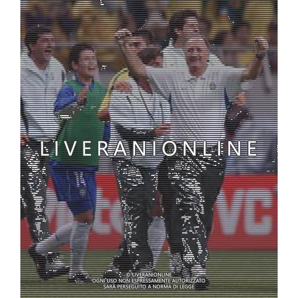 SAITAMA (GIAPPONE) 26/06/2002 (Giappone) 26/06/2002 MONDIALI CALCIO FIFA World Cup 2002 brasile-Turchia 1/0 nella foto scolari luiz felipe esultanza a fine gara AGENZIA ALDO LIVERANI SAS