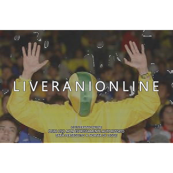 SAITAMA (GIAPPONE) 26/06/2002 MONDIALI CALCIO FIFA World Cup 2002 BRASILE TURCHIA NELLA FOTO TIFOSI BRASILIANI AGENZIA ALDO LIVERANI SAS