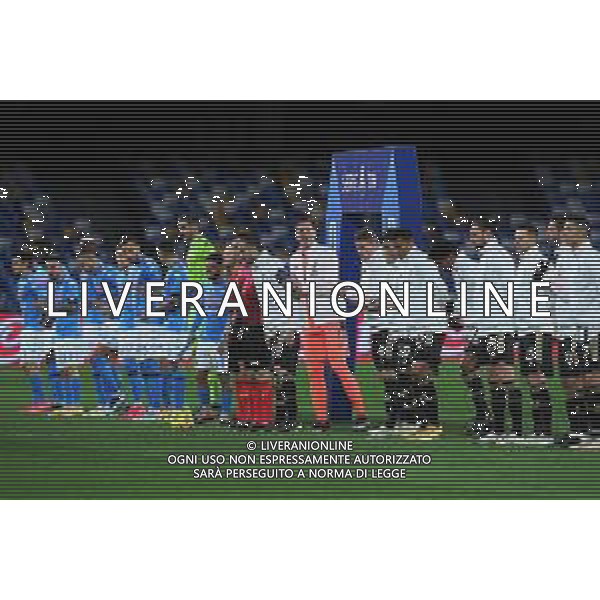 NAPOLI - JUVENTUS CAMPIONATO CALCIO SERIE A TIM 13.02.2021 nella foto le due formazioni delle Squadre schierate nel prepartita ©MOSCA /AGENZIA ALDO LIVERANI SAS