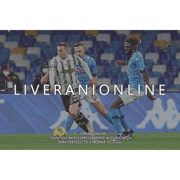 NAPOLI - JUVENTUS CAMPIONATO CALCIO SERIE A TIM 13.02.2021 nella foto Federico Bernardeschi, Tiemoue Bakayoko, Nikola Maksimovic ©MOSCA /AGENZIA ALDO LIVERANI SAS